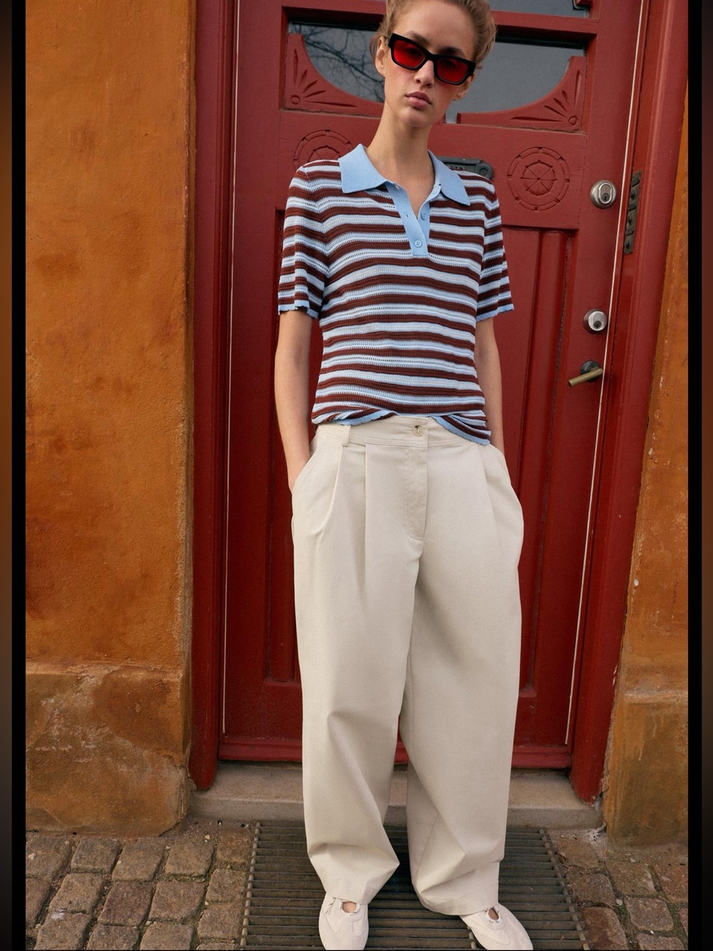 NWT zara PLEATED BARREL PANTS